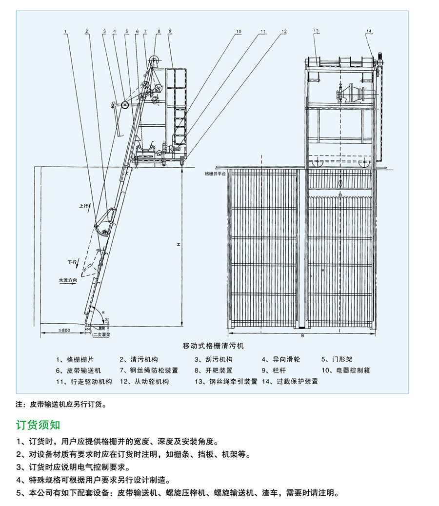 HGS型钢丝绳格栅清污机
