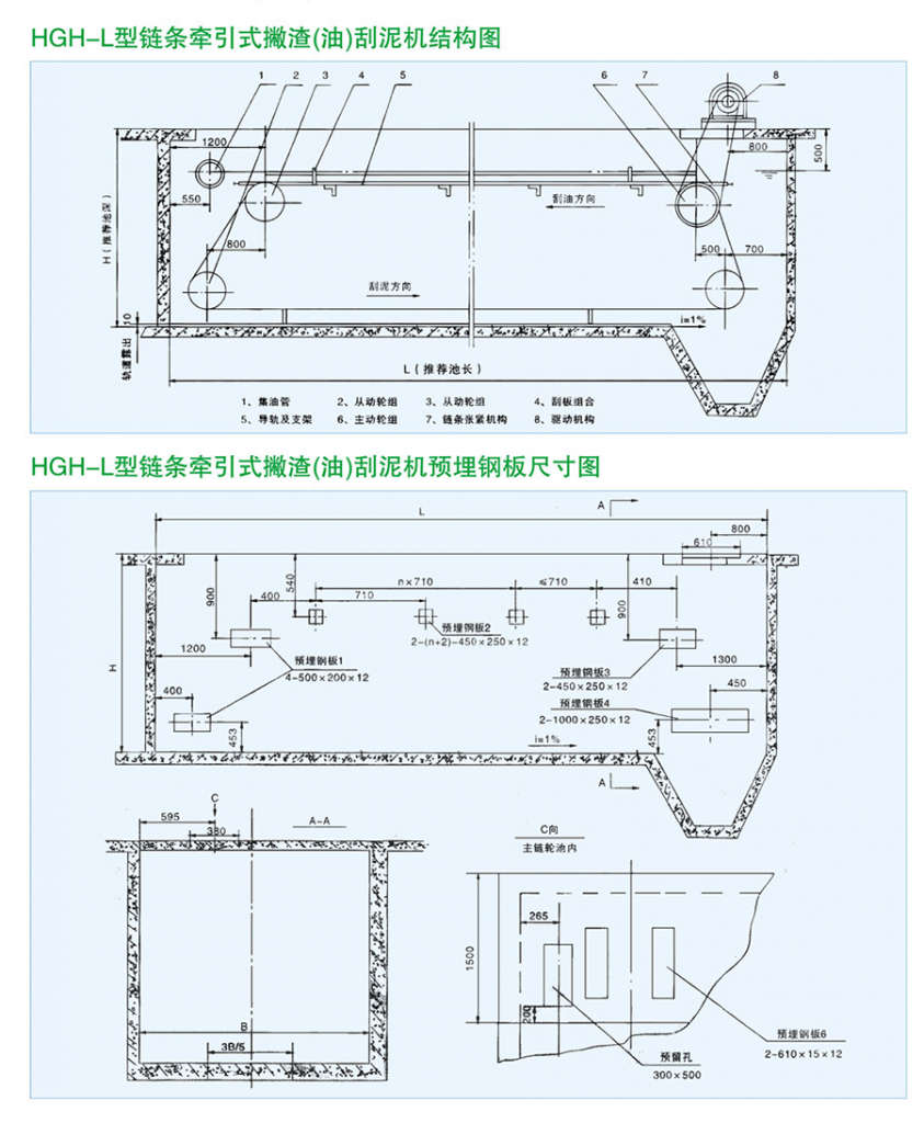 非金属链板板式刮泥机