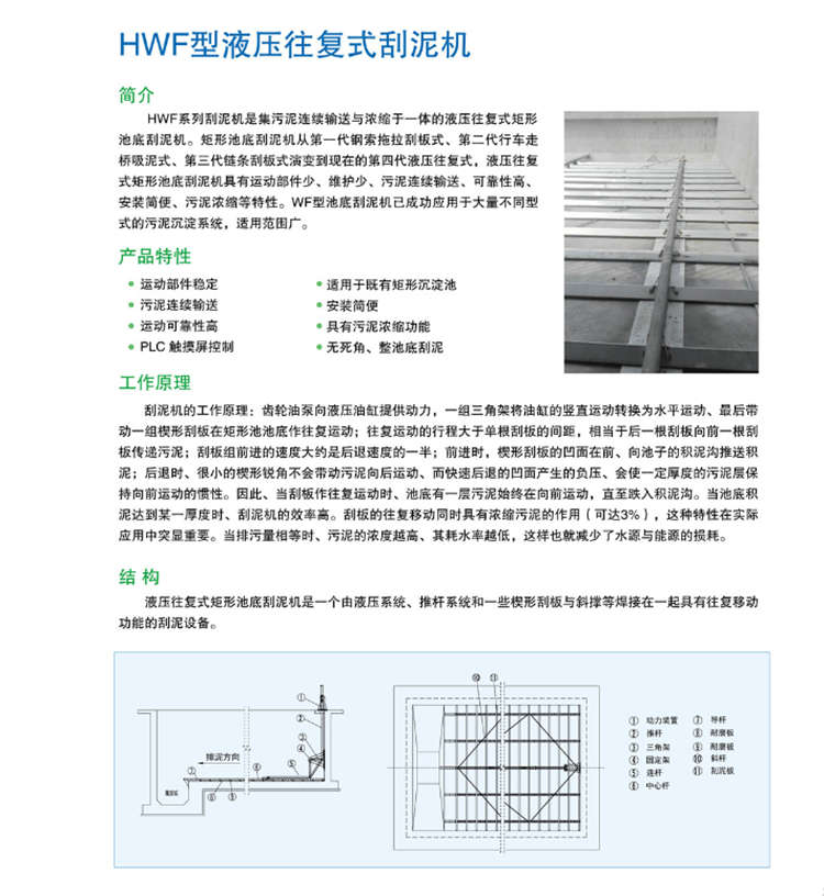 HWF型液压往复式刮泥机