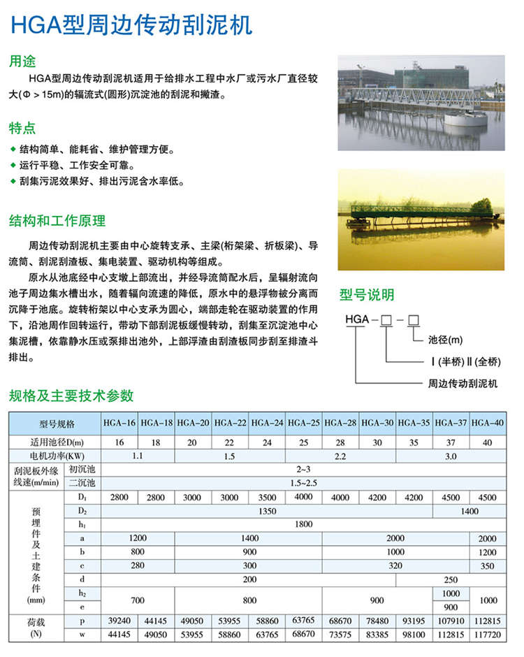 HGA型周边传动刮泥机