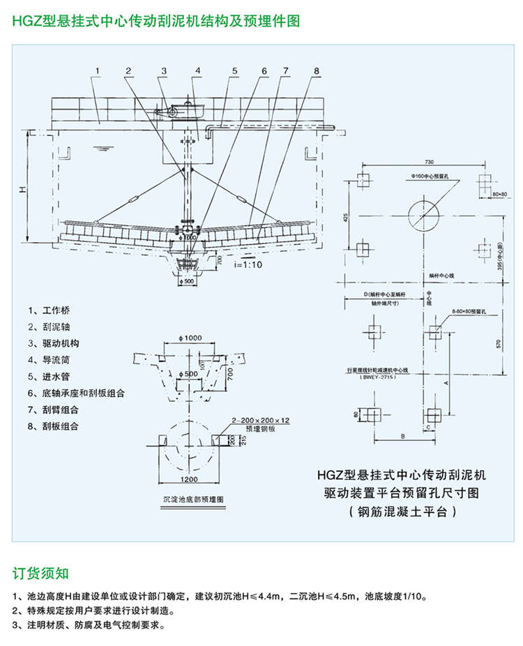 HGZ型悬挂式中心传动刮泥机
